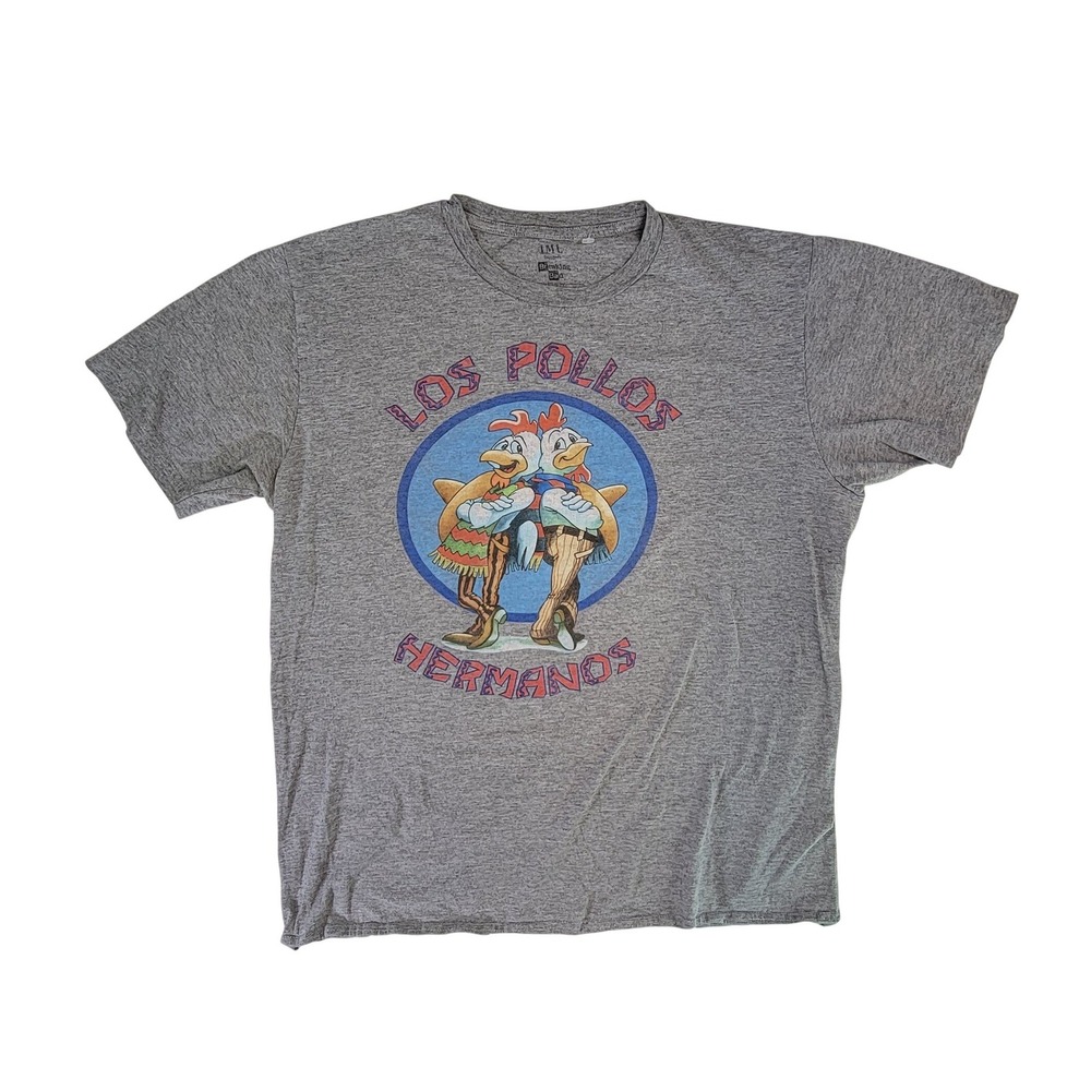 Los Pollos Hermanos‎ T Shirt Breaking Bad TV Show Graphic Tee Gray Mens Size M